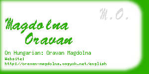 magdolna oravan business card